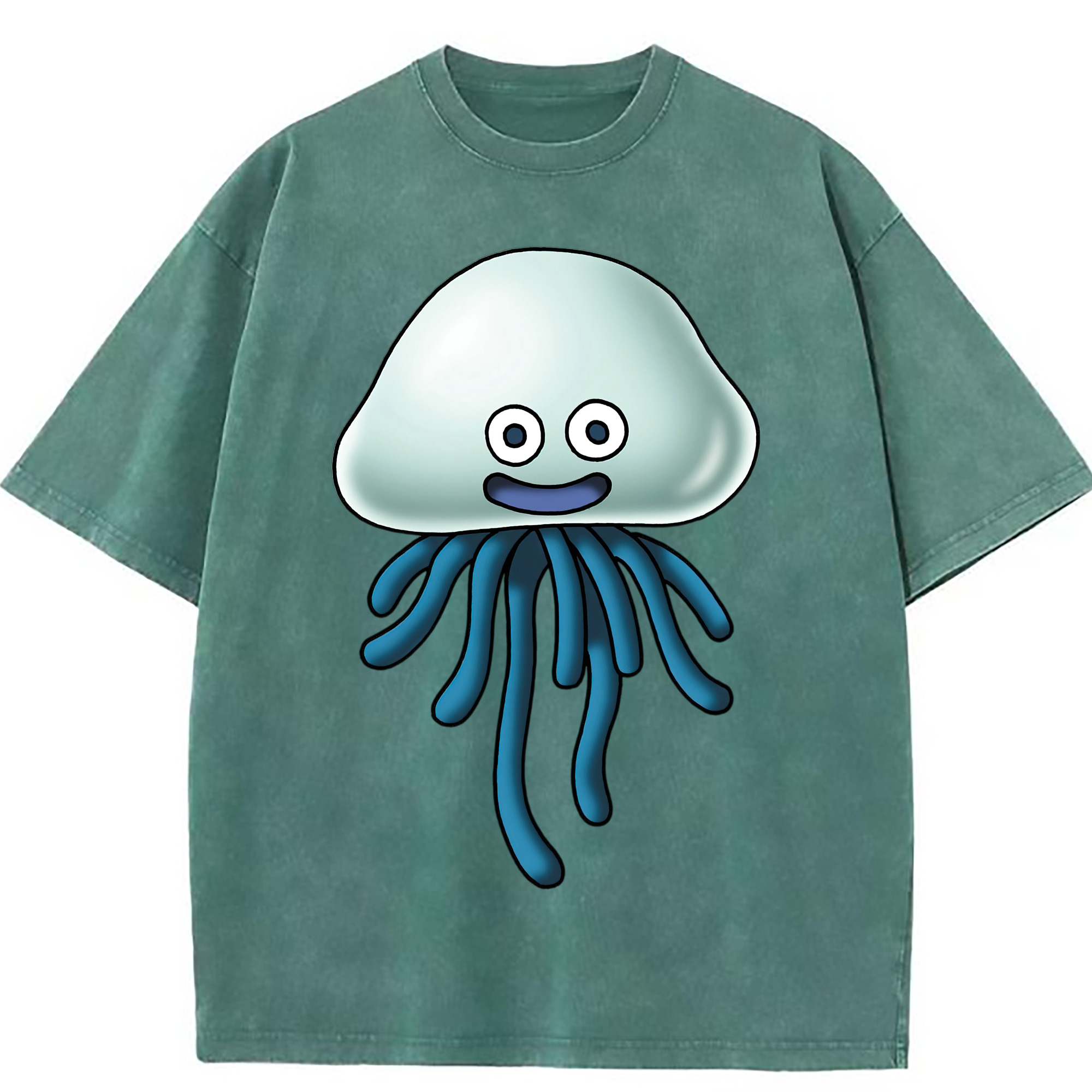 （画像用） ドラゴンクエスト Doragon Kuesuto Dragon Quest 綿100% ヴィンテージ風 半袖Tシャツ（フロントプリント）